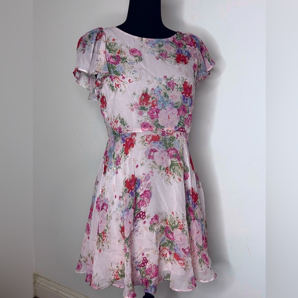 LoveShackFancy Pink Floral Garner Dress - Picture 6 of 7